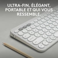 Logitech Pebble Keys 2 K380s Bluetooth billentyűzet AZERTY - fehér 2
