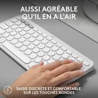 Logitech Pebble Keys 2 K380s Bluetooth billentyűzet AZERTY - fehér 5