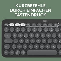 Bezdrôtová Bluetooth klávesnica Logitech Pebble Keys 2 K380s, pre viac zariadení, prispôsobiteľné klávesy, tenký dizajn, grafitovo sivá, Windows, macOS 4