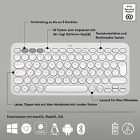 Bezdrôtová Bluetooth klávesnica Logitech Pebble Keys 2 K380s – Kompaktné a tiché písanie 7