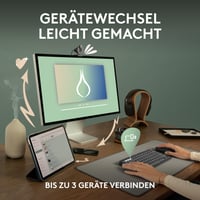 Bezdrôtová Bluetooth klávesnica Logitech Pebble Keys 2 K380s, pre viac zariadení, prispôsobiteľné klávesy, tenký dizajn, grafitovo sivá, Windows, macOS 3