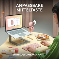 Bezdrôtová myš Logitech Pebble Mouse 2 M350s, Bluetooth, tiché klikanie, Easy-Switch, ľahká, prispôsobiteľné tlačidlo, Windows/Mac/Android 4