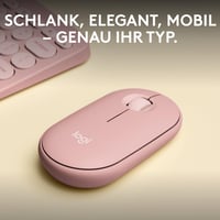 Bezdrôtová myš Logitech Pebble Mouse 2 M350s, Bluetooth, tiché klikanie, Easy-Switch, ľahká, prispôsobiteľné tlačidlo, Windows/Mac/Android 2