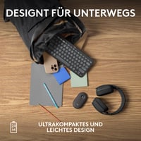 Bezdrôtová myš Logitech Pebble Mouse 2 M350s, Bluetooth, tiché klikanie, Easy-Switch, Windows/macOS/Android/ChromeOS – grafitová 8