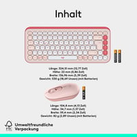 Set tastatură și mouse Bluetooth Logitech POP ICON Combo, clic silențios, Easy Switch pentru 3 dispozitive, butoane programabile 9