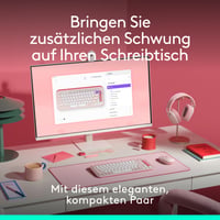 Set tastatură și mouse Bluetooth Logitech POP ICON Combo, clic silențios, Easy Switch pentru 3 dispozitive, butoane programabile 2