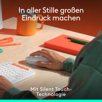 Kompaktná bezdrôtová Bluetooth myš Logitech POP s programovateľnými tlačidlami, tichým klikaním a funkciou Easy-Switch až pre 3 zariadenia 5