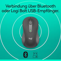 Bezdrôtová myš Logitech Signature M650 L pre ľavákov, pre veľké ruky, tiché klikanie, nastaviteľné bočné tlačidlá, Bluetooth, PC/Mac/Chromebook 8