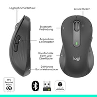 Bezdrôtová myš Logitech Signature M650 L pre ľavákov, pre veľké ruky, tiché klikanie, nastaviteľné bočné tlačidlá, Bluetooth, PC/Mac/Chromebook 9