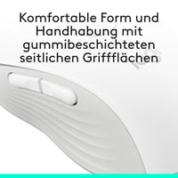 Bezdrôtová myš Logitech Signature M650 L pre veľké ruky, tiché klikanie, Bluetooth, kompatibilita s viacerými zariadeniami, biela 9