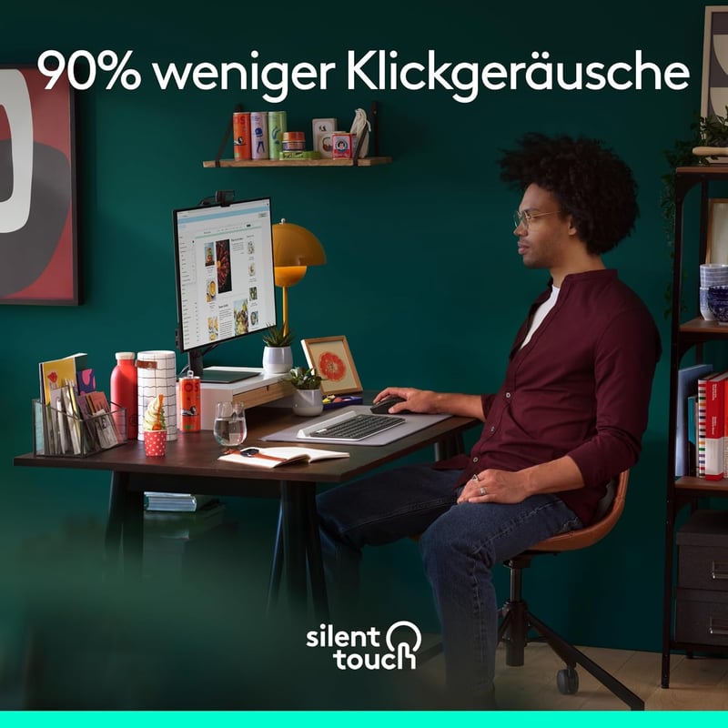 Logitech Signature M650 L Wireless Egér Nagy Kézhez Csendes Kattintás Bluetooth - Große Hände, black, Right Handed