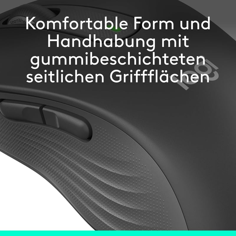 Logitech Signature M650 L Wireless Egér Nagy Kézhez Csendes Kattintás Bluetooth - Große Hände, black, Right Handed