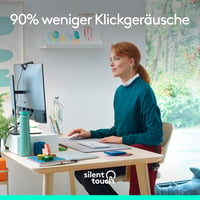 Logitech Signature M650 L Wireless Egér Nagy Kézhez, Csendes Kattintás, Bluetooth - Große Hände, White, Right Handed 6