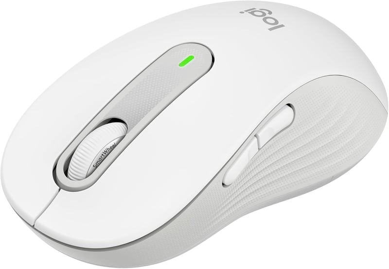 Logitech Signature M650 L Wireless Egér Nagy Kézhez, Csendes Kattintás, Bluetooth - Große Hände, White, Right Handed