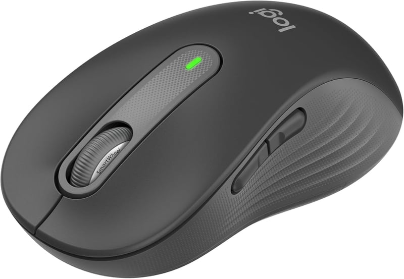 Logitech Signature M650 L Wireless Egér Nagy Kézhez Csendes Kattintás Bluetooth - Große Hände, black, Right Handed