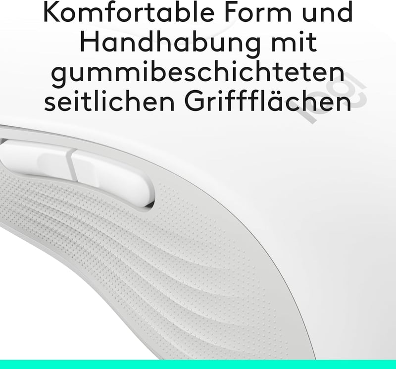 Logitech Signature M650 L Wireless Egér Nagy Kézhez, Csendes Kattintás, Bluetooth - Große Hände, White, Right Handed