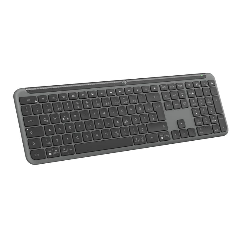 Bezdrôtová klávesnica Logitech Signature Slim K950 – kompaktný ergonomický dizajn, tiché písanie, pripojenie cez Bluetooth a USB