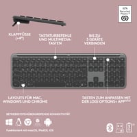 Bezdrôtová klávesnica Logitech Signature Slim K950 – kompaktný ergonomický dizajn, tiché písanie, pripojenie cez Bluetooth a USB 10