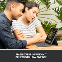 Puzdro s klávesnicou Logitech Slim Folio pre iPad 10. generácie a A16, s integrovanou Bluetooth klávesnicou, nemecké rozloženie QWERTZ, grafitová farba 4