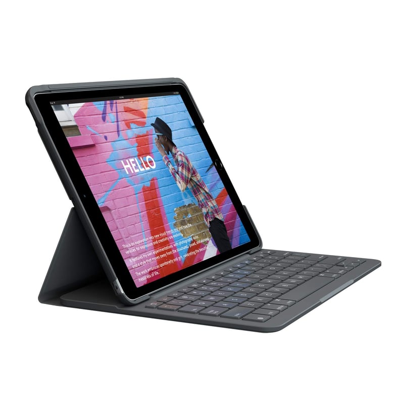 Klávesnicové puzdro Logitech Slim Folio pre iPad (7.-9. gen.), QWERTZ - grafitová