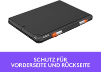 Logitech SLIM FOLIO iPad 7. generáció Bluetooth billentyűzet tok német QWERTY grafit - keyboard case, SLIM FOLIO 6