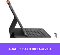 Logitech SLIM FOLIO iPad 7. generáció Bluetooth billentyűzet tok német QWERTY grafit - keyboard case, SLIM FOLIO 4