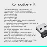 Logitech Unifying USB vevő fekete vezeték nélküli egér billentyűzet 3