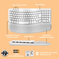 Logitech Wave Keys for Mac bezdrôtová ergonomická klávesnica pre Mac 6