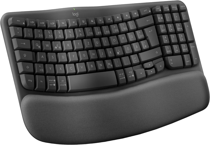 Logitech Wave Keys vezeték nélküli ergonomikus billentyűzet - grafit - QWERTZ (DE)