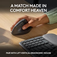 Bezdrôtová ergonomická klávesnica Logitech Wave Keys - grafitovo sivá, rozloženie US International QWERTY 9