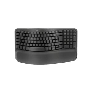 Logitech Wave Keys bežična ergonomska tipkovnica - grafitno siva, US International QWERTY raspored