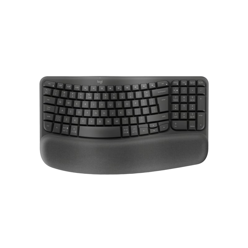 Bezdrôtová ergonomická klávesnica Logitech Wave Keys - grafitovo sivá, rozloženie US International QWERTY