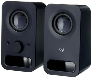 Logitech Z150 PC zvučnici, stereo, 2 kom., vršna snaga 6 W, 3,5 mm utičnica, izlaz za slušalice, PC/TV/telefon/tablet, crni