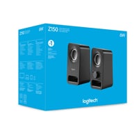 PC reproduktory Logitech Z150, stereo, 2 ks, špičkový výkon 6 W, 3,5 mm jack, výstup na slúchadlá, PC/TV/telefón/tablet, čierne 6