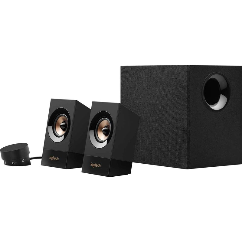 Reproduktorový systém Logitech Z533 2.1 so subwooferom, špičkový výkon 120 W, 3,5 mm jack vstup, konektor pre slúchadlá, PC/TV/tablet, čierny