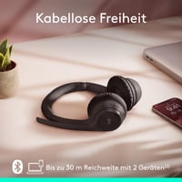 Căști wireless Logitech Zone 300 cu Bluetooth, microfon, anulare a zgomotului, compatibile cu Windows, Mac, iOS, Android, Negru 4