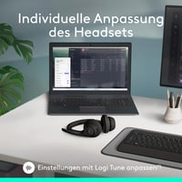Căști wireless Logitech Zone 300 cu Bluetooth, microfon, anulare a zgomotului, compatibile cu Windows, Mac, iOS, Android, Negru 8