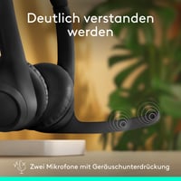 Căști wireless Logitech Zone 300 cu Bluetooth, microfon, anulare a zgomotului, compatibile cu Windows, Mac, iOS, Android, Negru 2