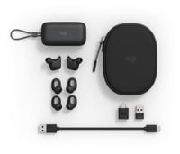 Bezdrôtové slúchadlá Logitech Zone True Wireless Bluetooth, grafitovo sivé, s mikrofónom a potlačením hluku na kancelárske použitie 5