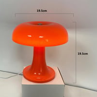 LOGT LED stolna lampa u obliku gljive s USB priključkom i prekidačem, narančasta, prigušiva, 3 razine svjetline, moderna dekorativna noćna svjetiljka 2
