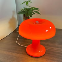 LOGT LED stolna lampa u obliku gljive s USB priključkom i prekidačem, narančasta, prigušiva, 3 razine svjetline, moderna dekorativna noćna svjetiljka 3
