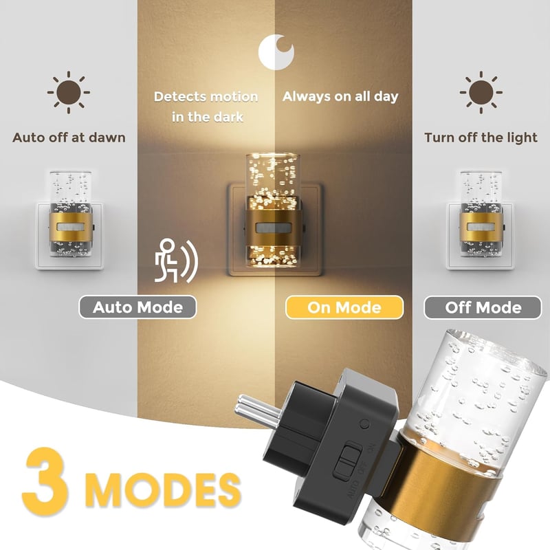 LOHAS-LED Mozgásérzékelős Éjszakai Lámpa 3000K Meleg Fehér Dimmer Funkcióval