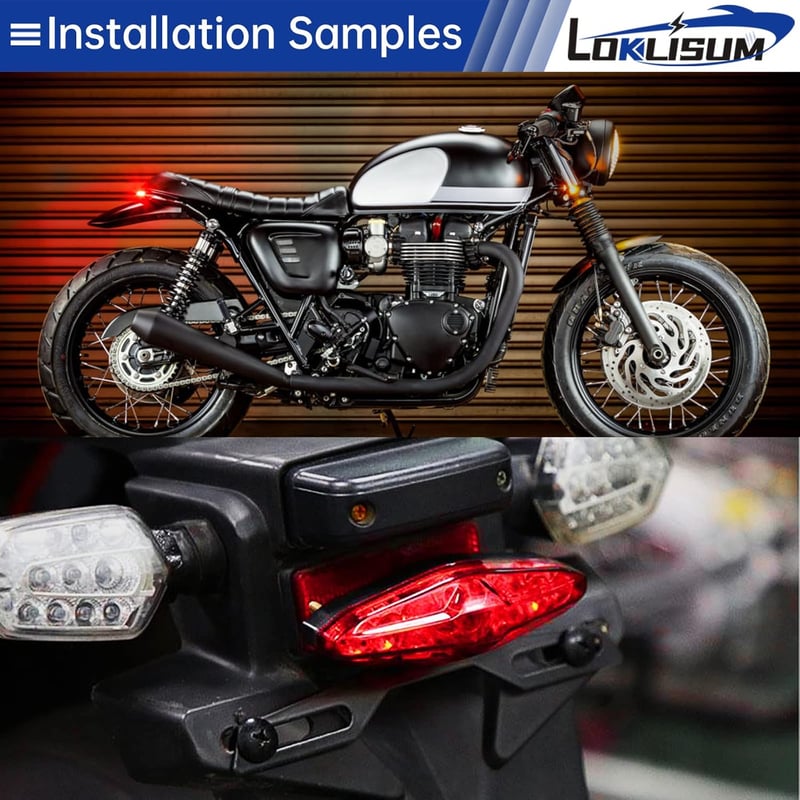 LOKLISUM 12V 15 LED Motoros Féklámpa Univerzális Hátsó Lámpa Motorkerékpárhoz