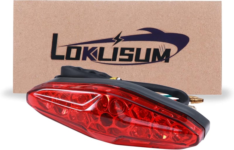 LOKLISUM 12V 15 LED Motoros Féklámpa Univerzális Hátsó Lámpa Motorkerékpárhoz