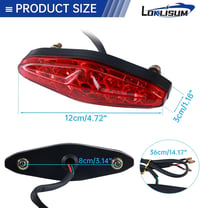 LOKLISUM 12V 15 LED Motoros Féklámpa Univerzális Hátsó Lámpa Motorkerékpárhoz 6