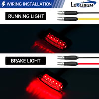 LOKLISUM 12V 6 LED Motorkerékpár Hátsó Lámpa Féklámpa ATV Quad Chopper 5