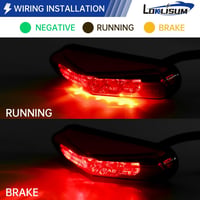 LOKLISUM LED Motorkerékpár Hátsó Lámpa 12V 9 LED Féklámpa E-Jóváhagyott 6