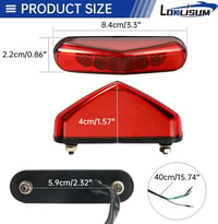 LOKLISUM LED Motorkerékpár Hátsó Lámpa 12V 9 LED Féklámpa E-Jóváhagyott 7