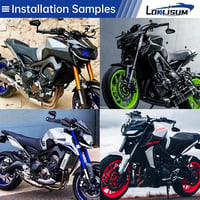 LOKLISUM Motorkerékpár Tükörkép Kormányvég Oldaltükör Yamaha MT03 MT07 MT09 MT10 MT15 MT125 FZ1 FZ6 XJ6 TMAX Átlátszó 3