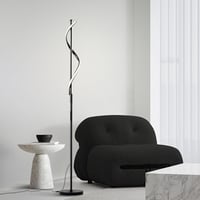 LOKUNM Állólámpa LED 20W - Fekete Modern Mennyezeti Spotlámpa Távirányítóval, Fényerőszabályzós, 1800lm, Érintésvezérelt Olvasólámpa Nappali 1